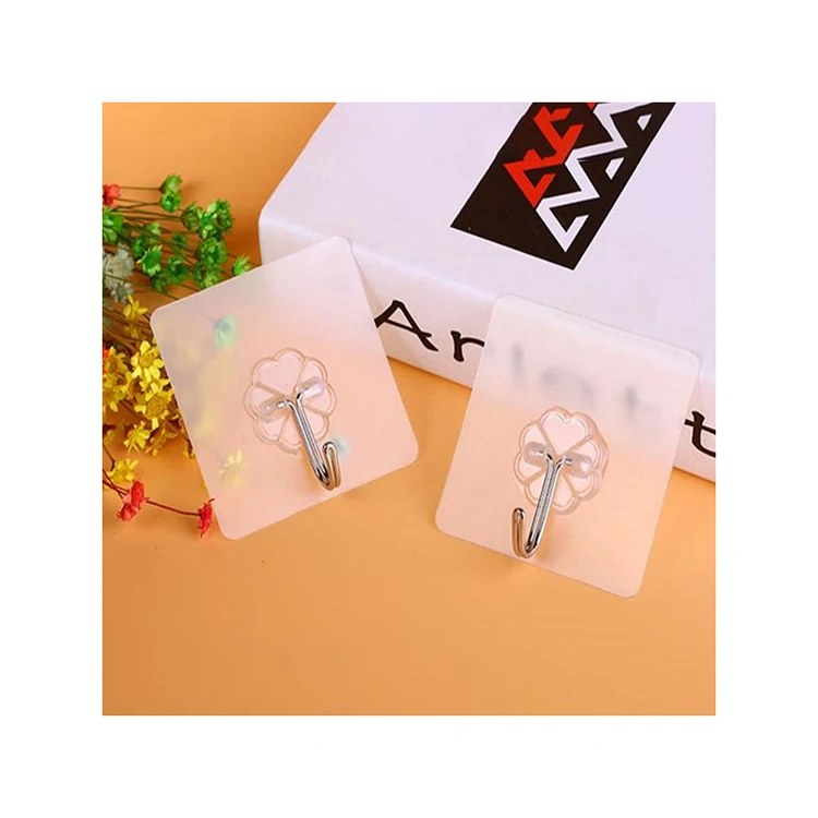 Hot Sales Double Sided Adhesive Wall Hooks Wall Hanger Transparent Suction Cup Sucker Hook Multi-Functional Wall Hooks