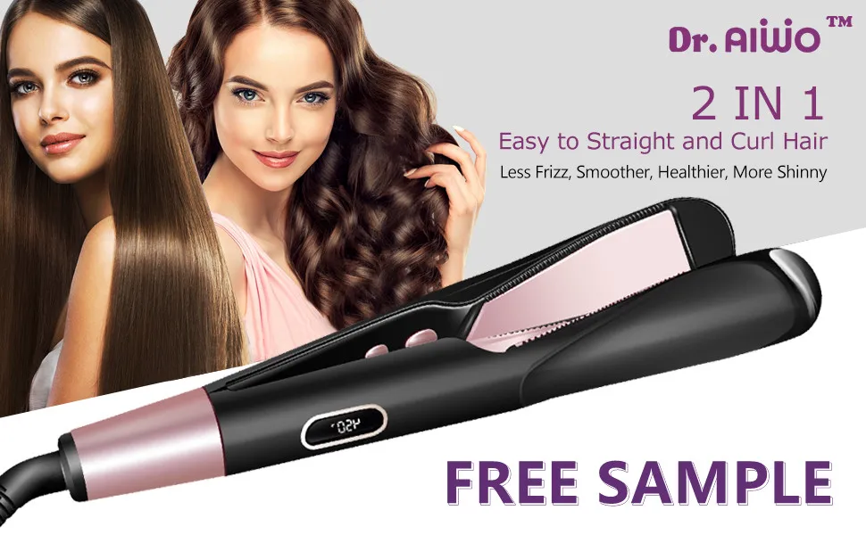 AIWO Wholesale Gold Ionic Hair Straightening Comb Gift Set Hair Straightener Free Sample