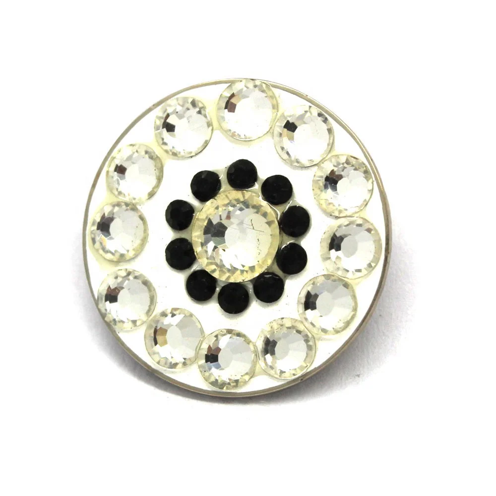 Crystal Markers Golf Logo Stamp Hat Clip Magnetic Golf Ball Marker
