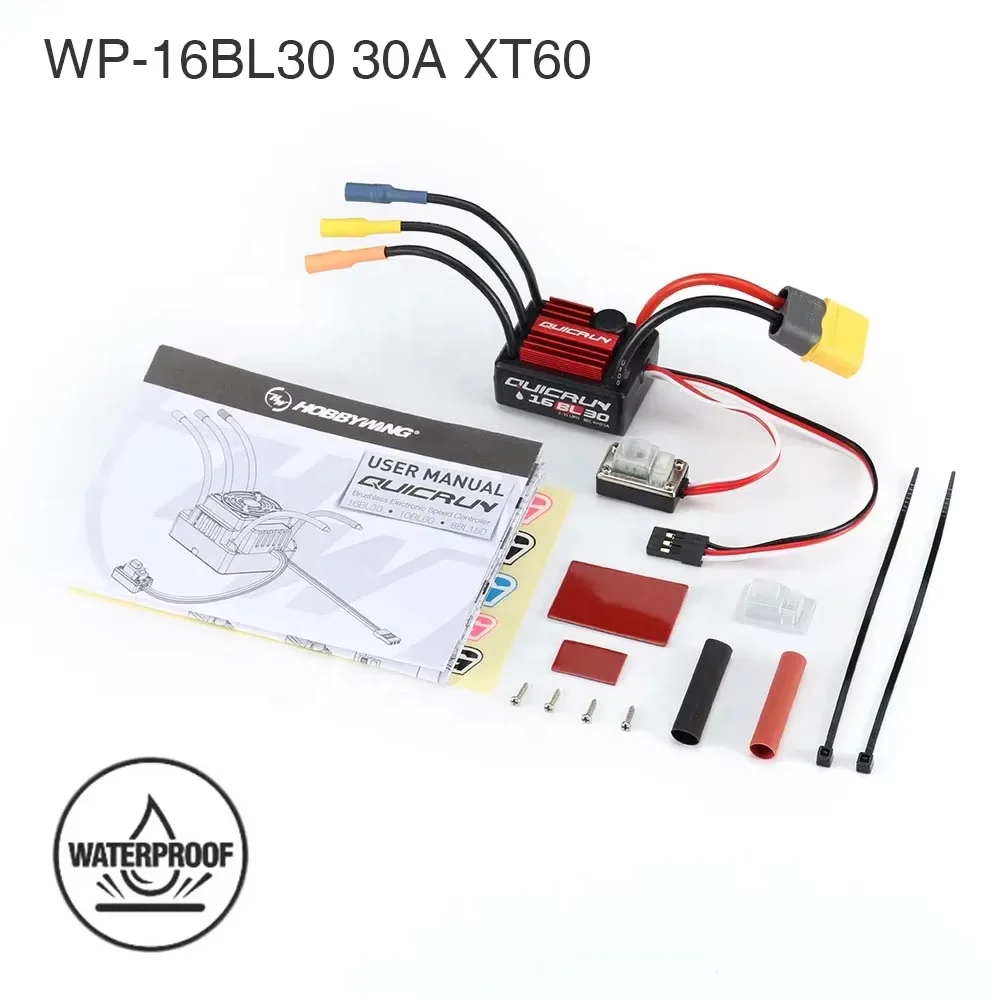 Hobbywing QuicRun WP 16BL30 30A Waterproof Brushless ESC For 1/8 1/10 RC Buggy Monster Car