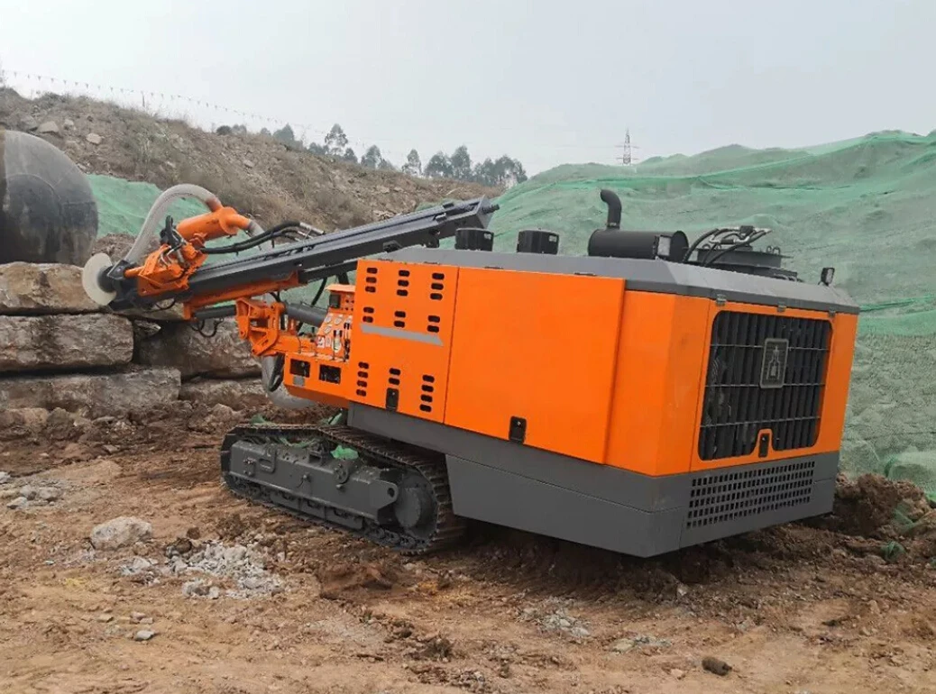 HW452  Mining Hydraulic Crawler Rock Quarry Gold Mine Blasting Hole Drilling Rig