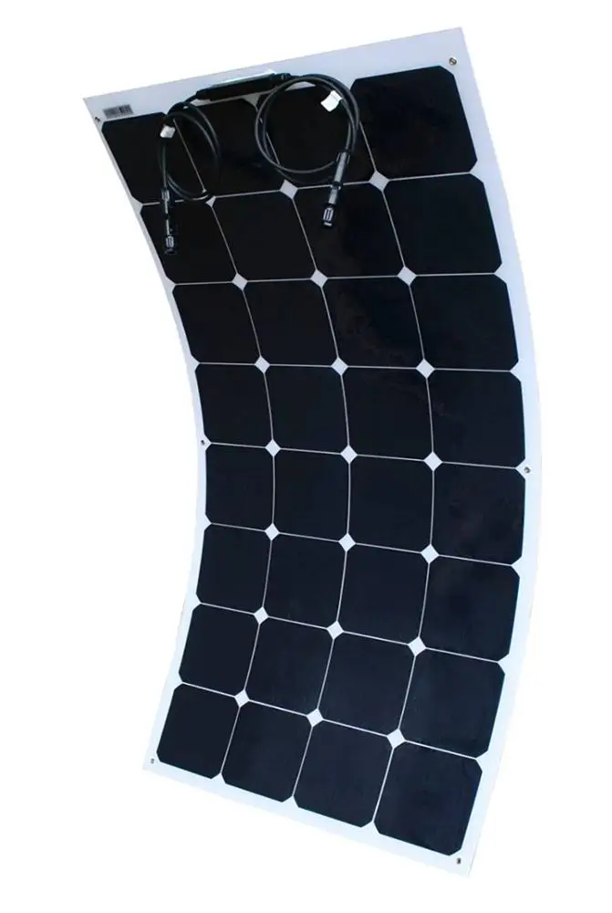 
Sunpower Semi Flexible Solar Panel Only 2mm Thickness 100W Flexible Solar Panel Used Electric Golf Car 