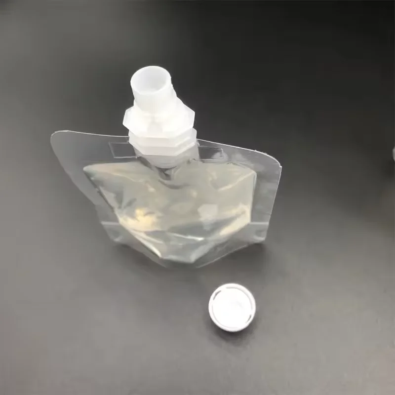 Mini 50ml Stand Up Drinking Package Bag Transparent Spout Pouch for Beverage Milk Liquid Bag Ready to Ship