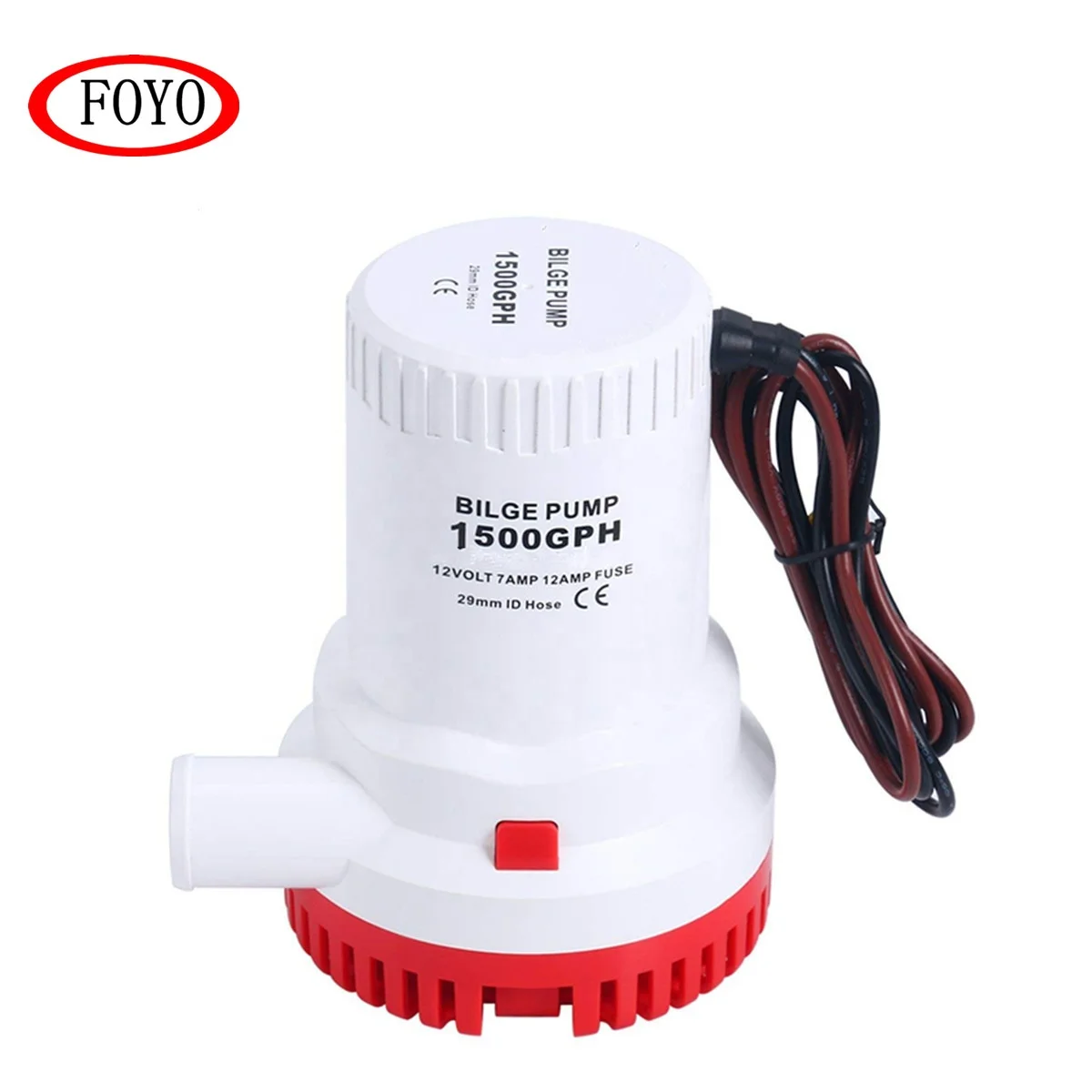 Foyo Brand Hot Sale Submersible 12volt 1500GPH Boat Bilge Water Pump Non-Automatic Water Pumping Machine for Pools and Kayak