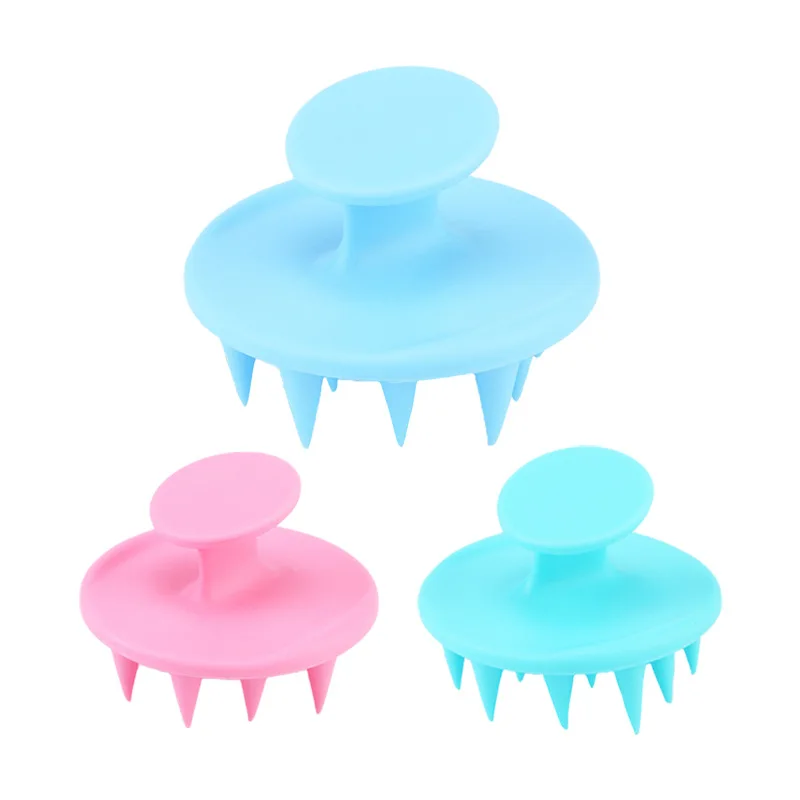 Pointed Tip Silicone Scalp Massage Comb Shampoo Massage Brush Head Acupoint Therapy Comb Health Care Hair Washing Brush