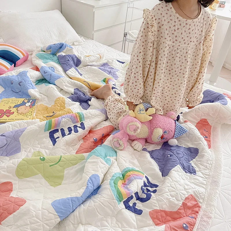 New Fabrics Throw Blanket Mink Warm Sherpa Fleece Blanket Hot Sale Custom Cotton for Kids Home Textiles Woven Printed OEM/ODM