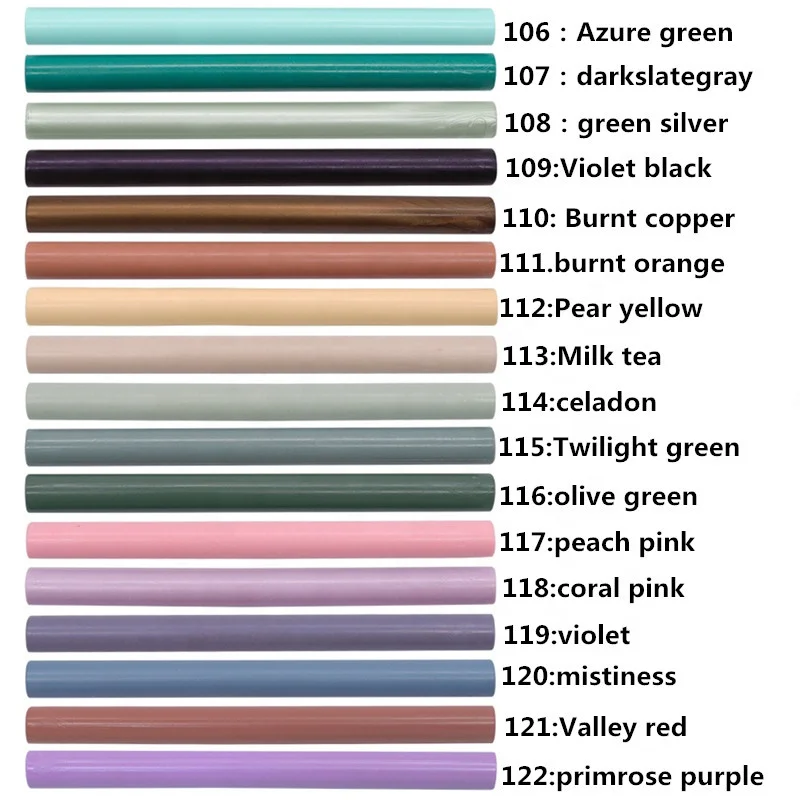 122 Colors Retro Art Cylindrical Sealing Wax Seal Sticks