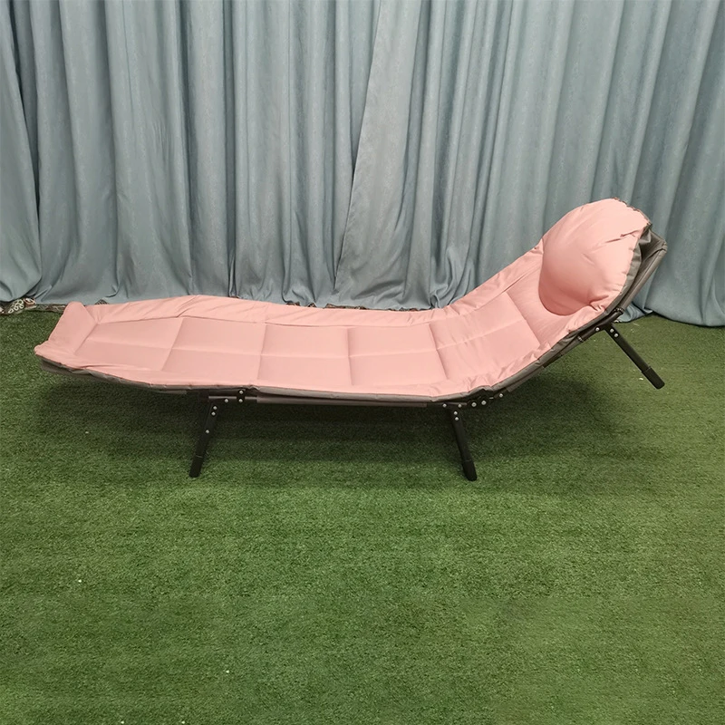 Portable Backpack Folding Lounge Chair Single Camping Cot Fishing Carp Bed Outdoor Folding Bed for Travel Office Camping Beds