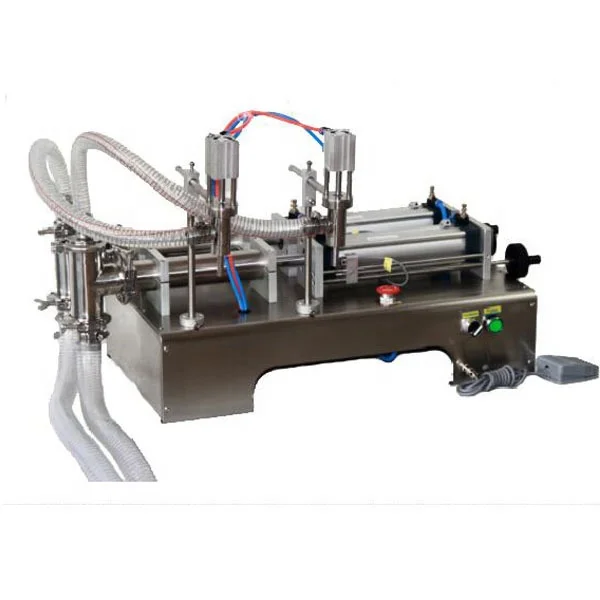 Pneumatic alcoholic beverage/oil/shampoo filling machine