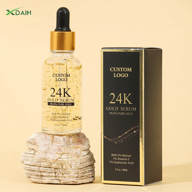 Custom Moisturizing 24 K Gold Face Serum Whitening Skin Care Niacinamide Hydrating Anti-aging Skincare Acne Serum