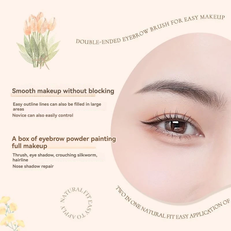 High Quality Tri Color Eyebrow Powder  Waterproof  Sweat Proof  Not Easy To Fade  Long-Lasting Eyebrow Powder