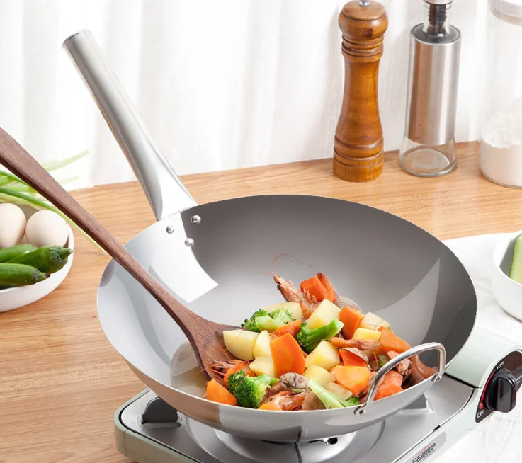 
XINCHU Stainless Steel Wok With Handle 