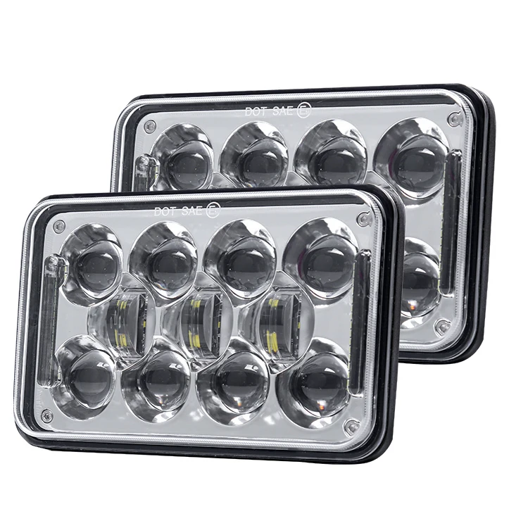 4X6 Square Led Headlight 12 Volt Parking Lights For Trucks Square Headlights Restoration Kit With High Low Beam