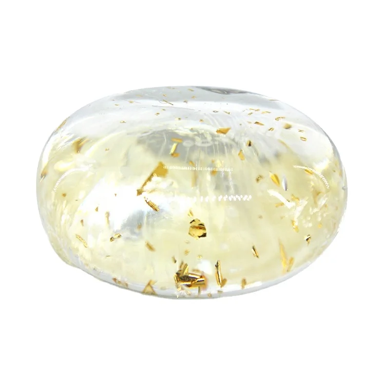 Wholesale Transparent Gold Leaf Amino Acid Soap Deep Cleansing Moisturize Smooth Dry Skin Anti-acne Face  Body Whitening Soap
