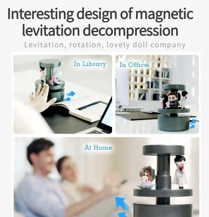 Amazon hot selling magnetic levitation wireless fast charging decompress and remove second-hand smoke cigar ashtray