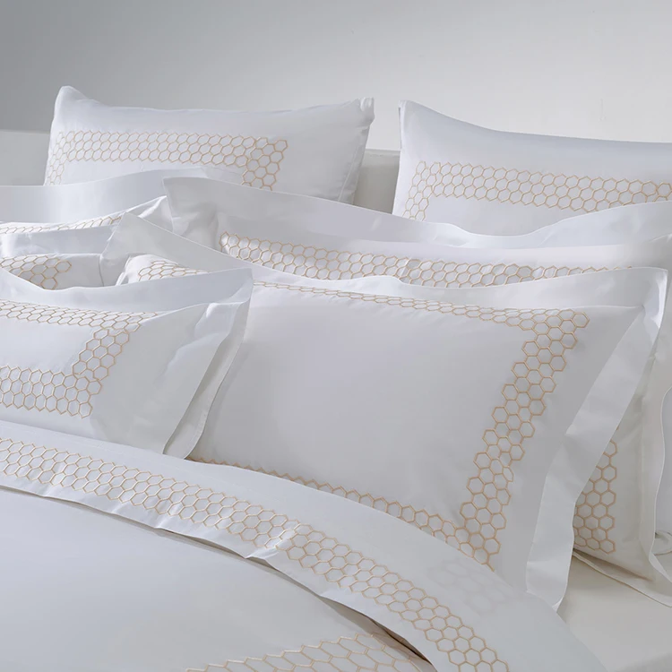 Luxury hotel bed linen cotton with Logo duvet covers comforters and bedding 6 piece bed sheet sets
