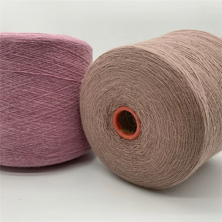 
1/15 NM 50%Angora 50%nylon blended dyed yarn blend yarn for knitting 