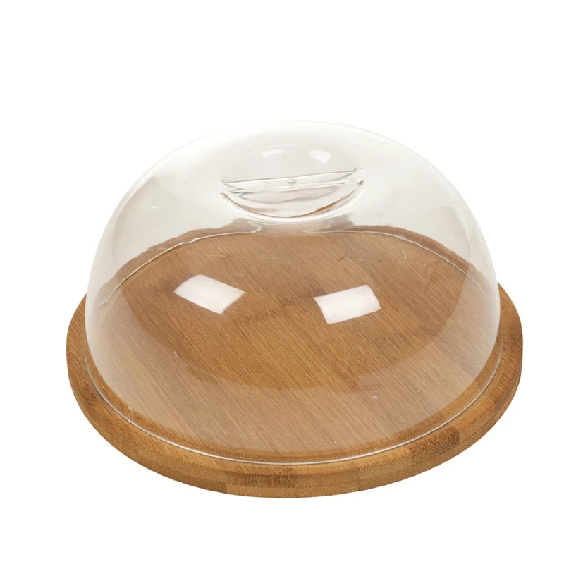 China Custom New Design Bamboo Cheese Cutting Board with Acrylic Lid