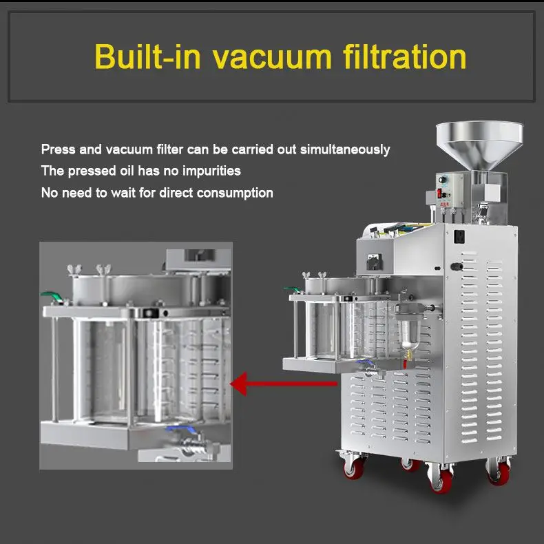 Automatic household stainless steel mini oil press machine export small family hot and cold pressed oil machine price