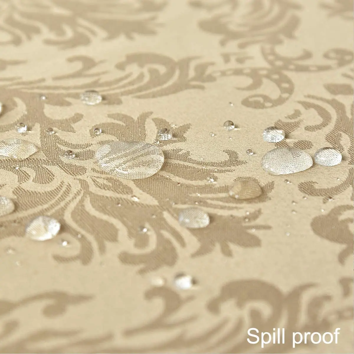 Jacquard Tablecloth Damask Table Cloth Spillproof Wrinkle Resistant Oil Proof Tablecloth for Kitchen Dinning Tabletop