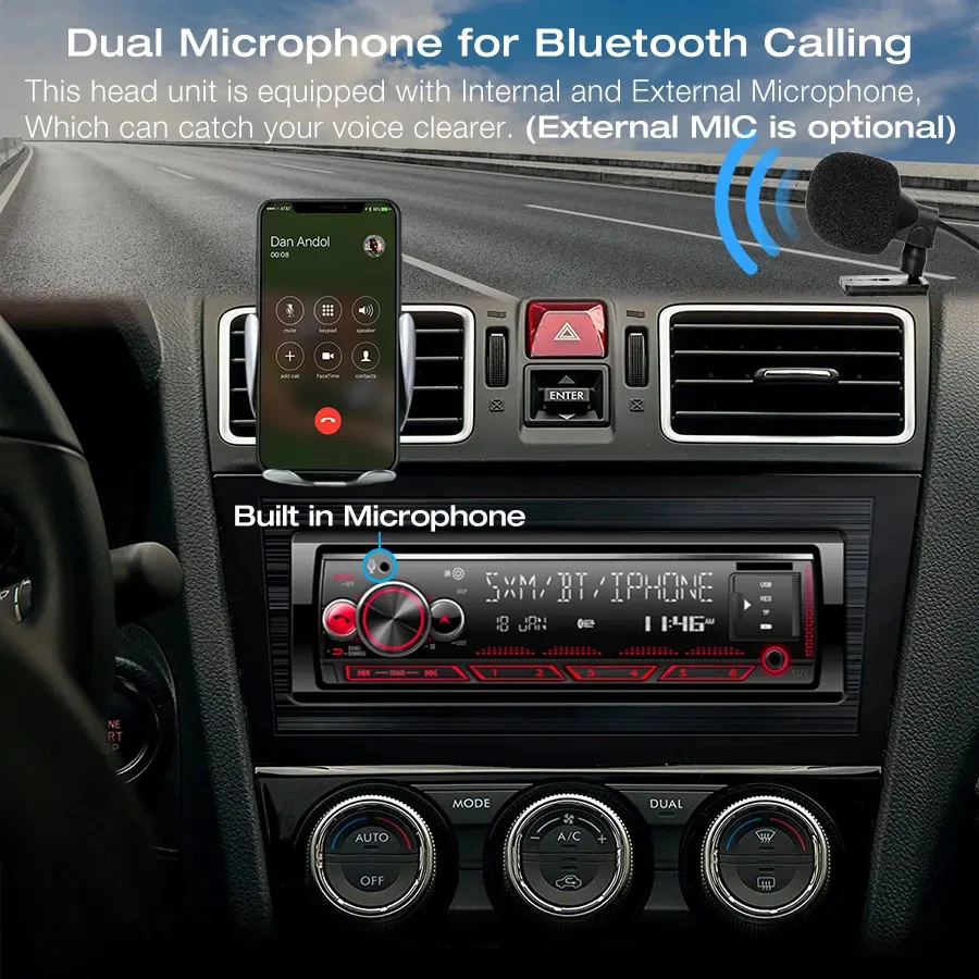 Universal V5.0 Stereo Autoradio Car Radio BT 12V In-dash 1 Din FM Aux in Receiver SD USB MP3 MMC WMA 1 Din Car MP3 Player