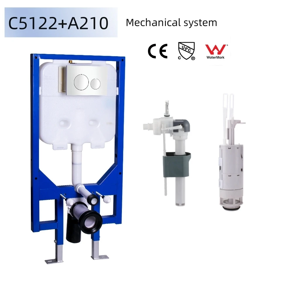 NUCA N5103 Concealed Flush Valve Push Button Plate Hot Sale for Hotel and Spa Spa Step Pneumatic Wall Hung Toilet