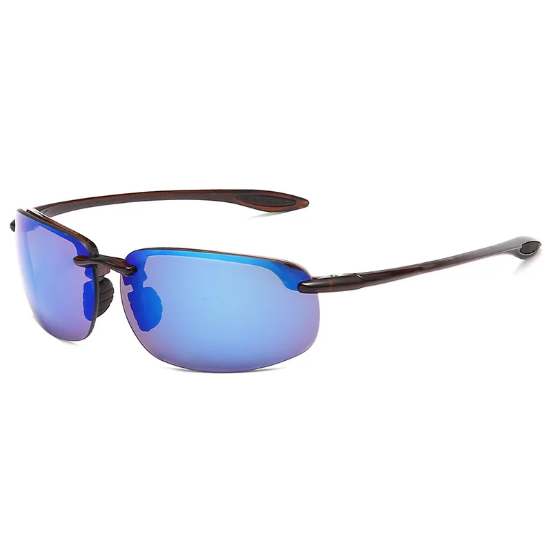 2022 TR90 Rimless Polarized Sunglasses Ultra Light and Ultra Soft Frame Cycling Sports Sunglasses
