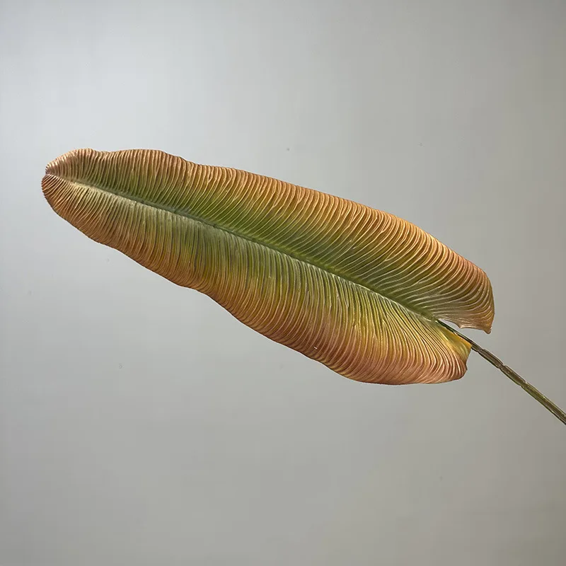 EG-J142 Hot Sale Banana Leaf Artificial Green Leaves Latex Green Banana Palm For Indoor Decor
