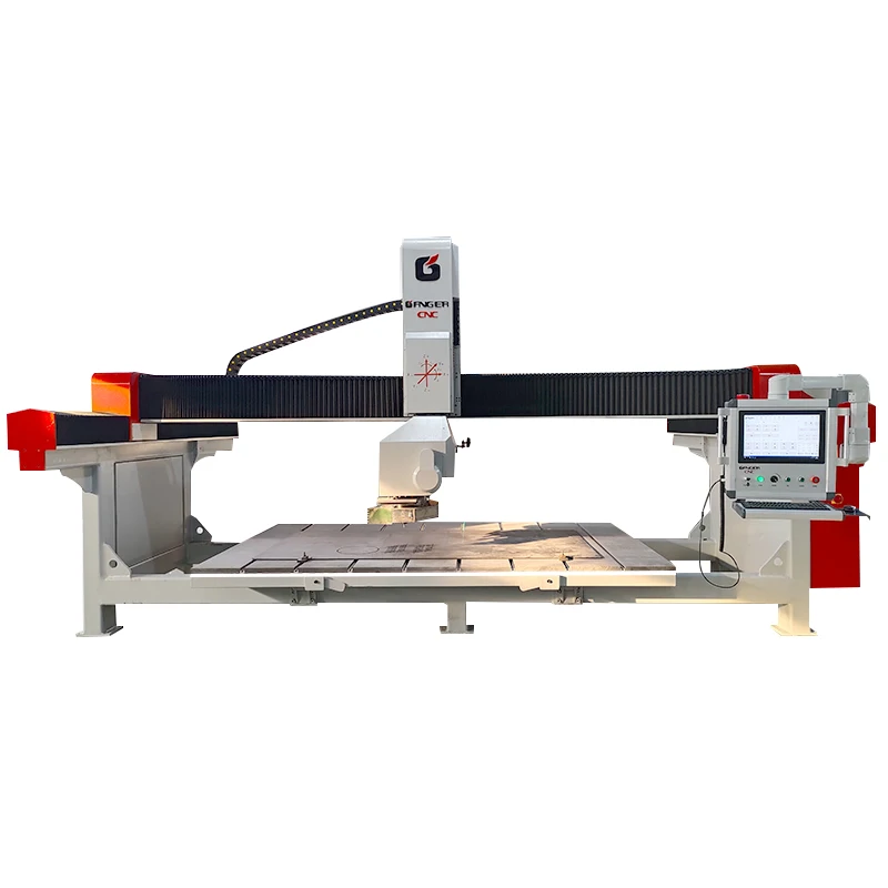 Ganger 4 оси 5 мостовая пила для резки камня cnc машина мрамора гранита кварцевого