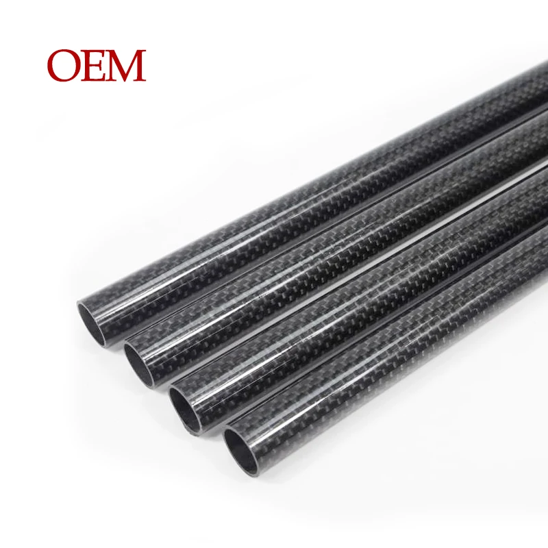 Top quality 3K twill matte full carbon fiber tube, carbon fiber tube price carbon