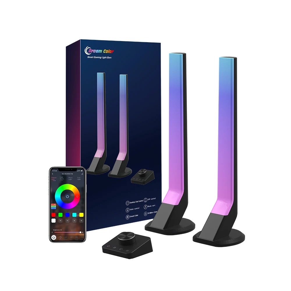 Banqcn Dream Color Adjustment Vibrant Musical DC5V Smart LED Light Bars Ambiance Lighting Gaming RGB Desktop Lamp
