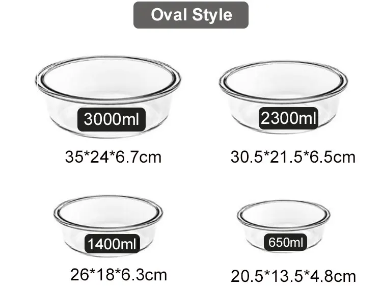 eco-friendly factory outlet round glass baking dish baking tray  microwave and oven glass bakeware