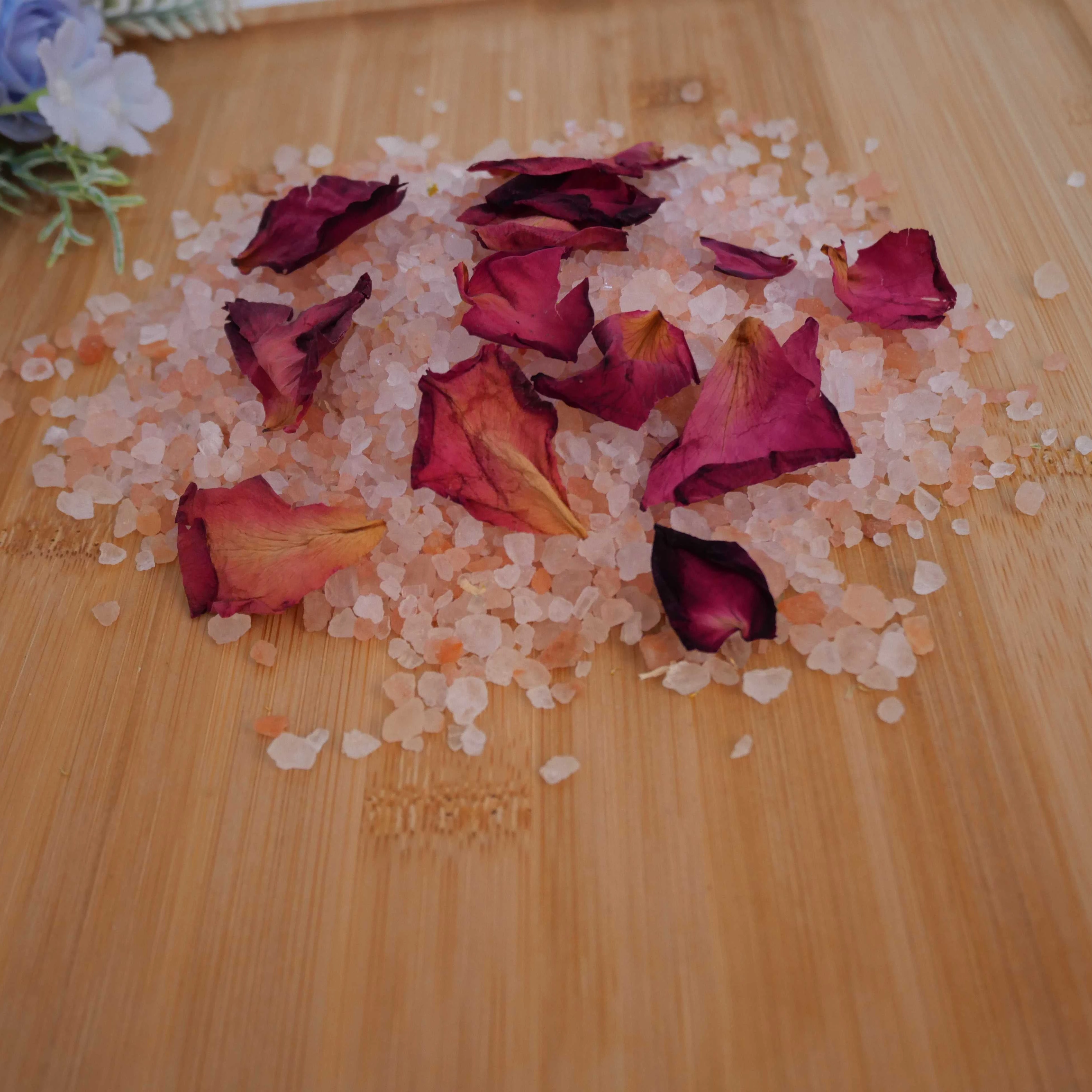 100% Natural Customizable Himalayan Bath Salts Multiple Fragrance & Color for Body & Foot Use Rose Scented Chemical Ingredients