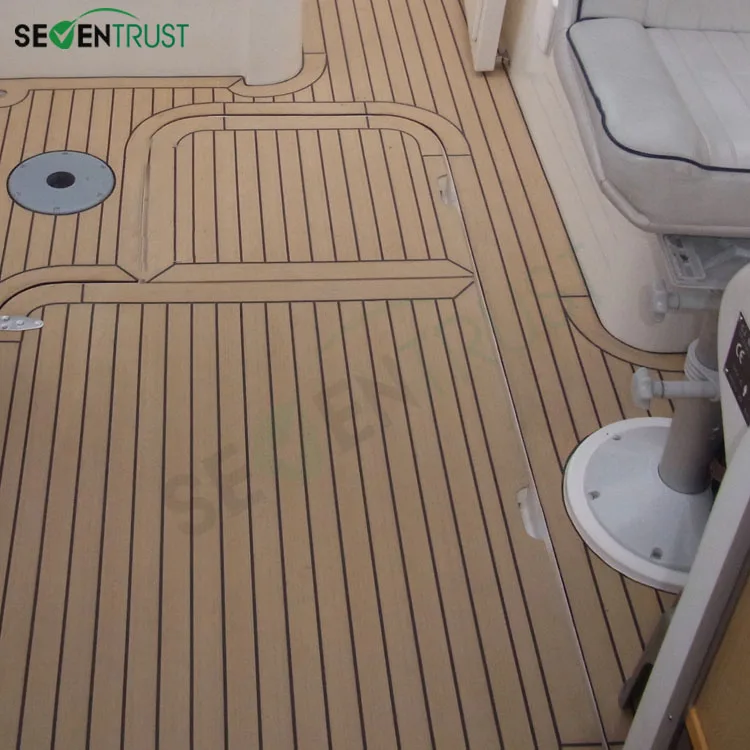 Synthetic pvc teak flooring used for boat marine