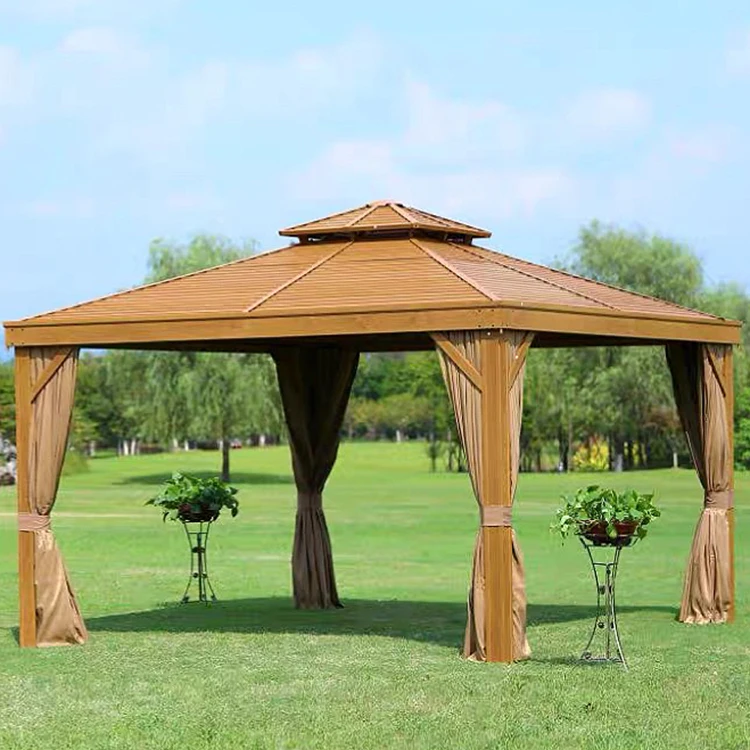 Modern Luxury Outdoor Aluminium Hardtop Garden Pavilion Firm Roof Canopy & Gazebo & Pergola