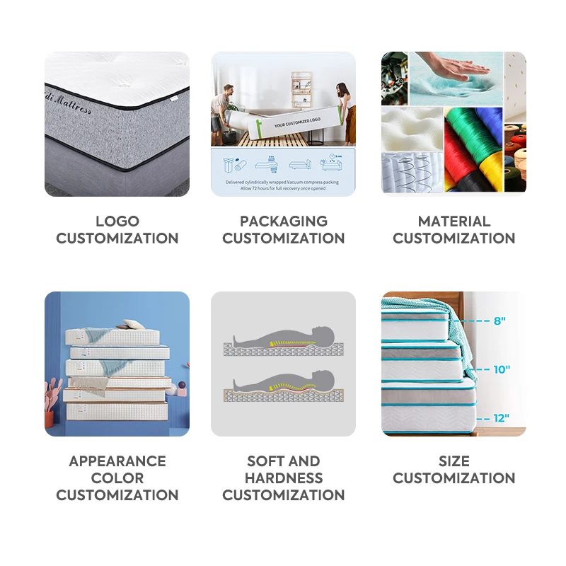 Newest 5 7 9 Zone Roll Up Sleep Well King Queen Double Size Hotel Natural Latex Spring Memory Foam Bed Mattress Mattresses