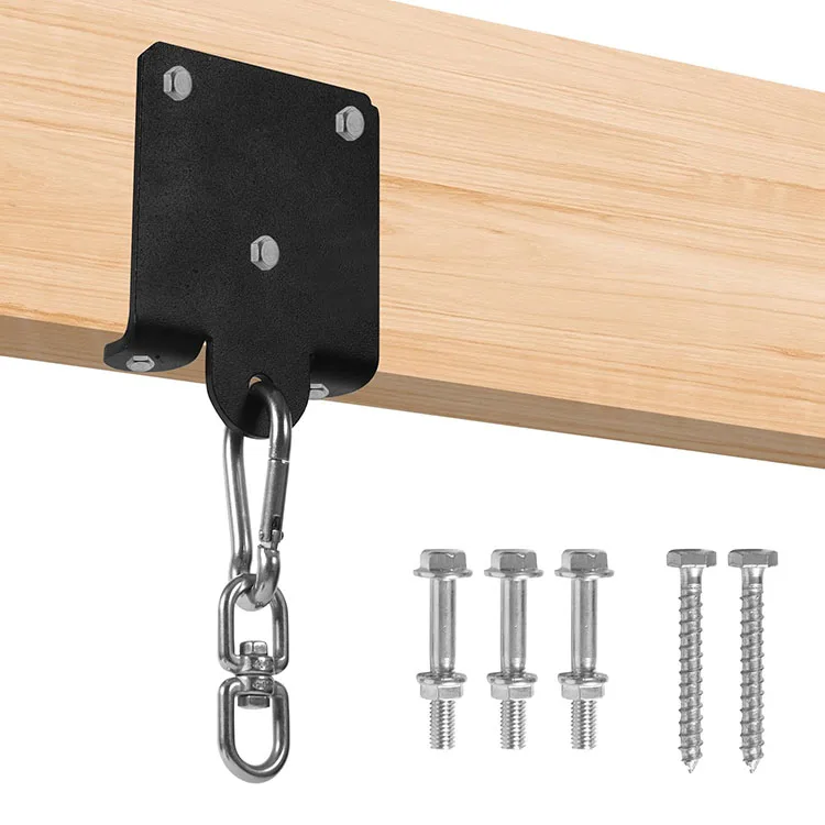 JH-Mech Custom Heavy Duty Wall Mount Versatile Use Black Carbon Steel Ceiling Hooks for Punching Bag