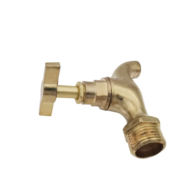 
1/2 inch zinc alloy garden water tap slow open outdoor antique brass bibcock 