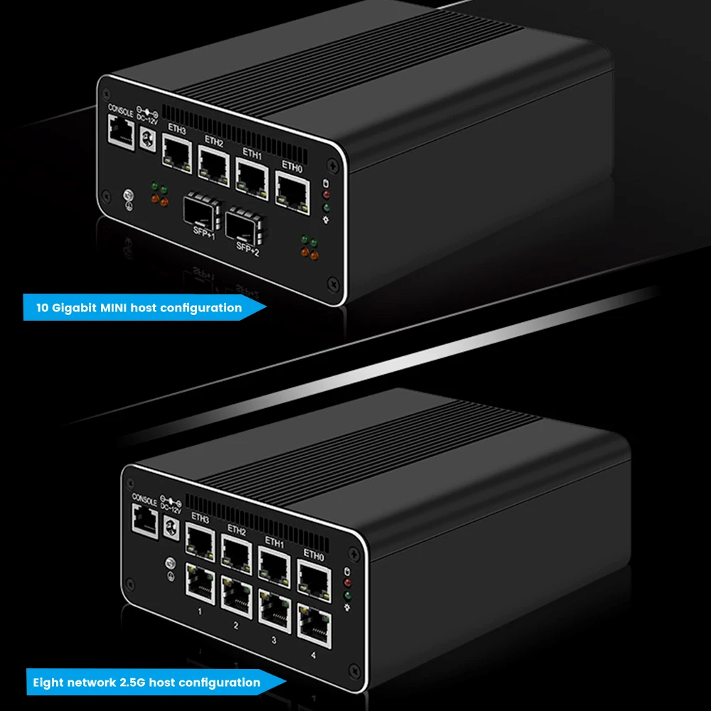 Мягкий маршрутизатор InteI U300E i5 1240P 13-го поколения 2*10 г SFP 4x i226-V 8x2 5G LAN 2 * SATA устройство брандмауэра мини-ПК Proxmox Host
