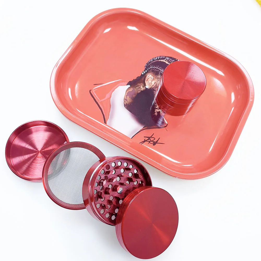 Wholesale Customised Cigarette Grinder Tray Smoking Set New Smoking Accessories