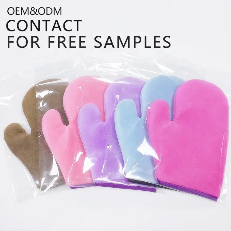 Manufacture fashion products velour comfortable tanning mitt