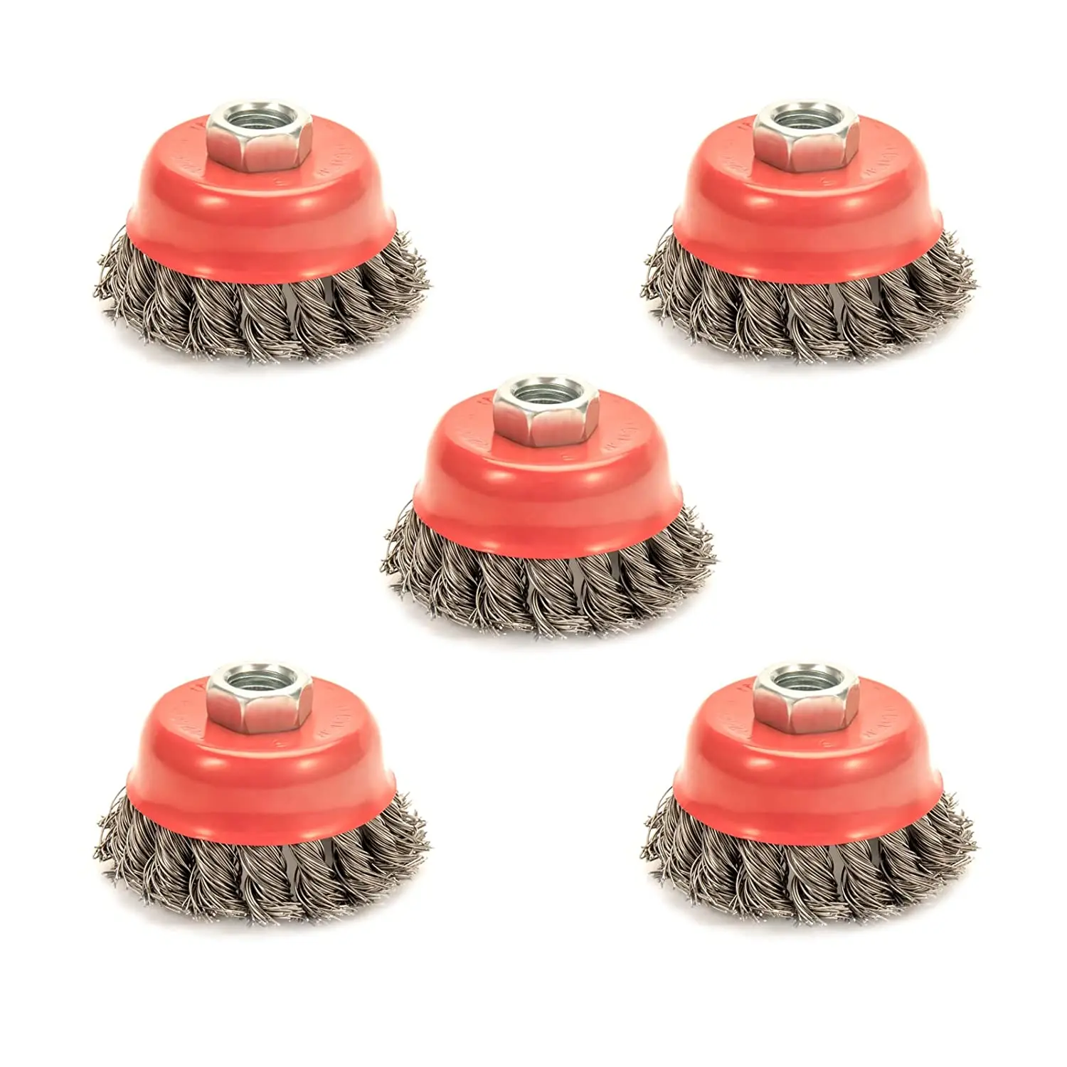 Industrial OEM 2.5- 6inch carbon steel coppered steel wire brush  twisted crimped cup wire brush