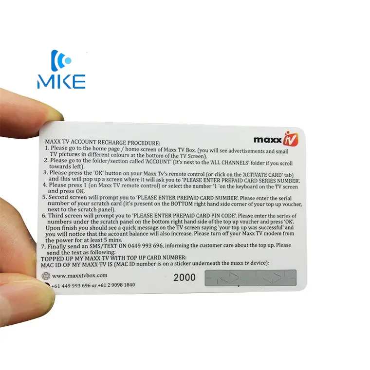 blank pvc card 4428 contact chip membership card