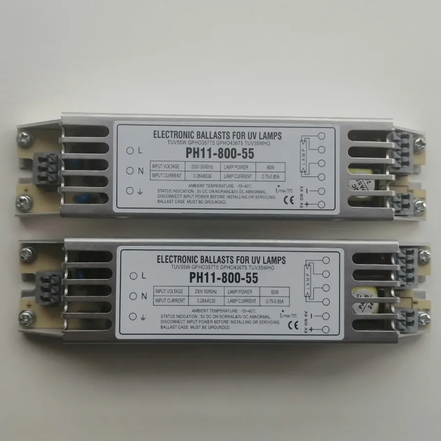 TUV55W GHO357T5 GHO436T5 TUV35WHO УФ лампа Электронный балласт Хо типа 800mA 25 Вт, 35 Вт, 48 Вт 55 60w uvc балласт PH11-800-55