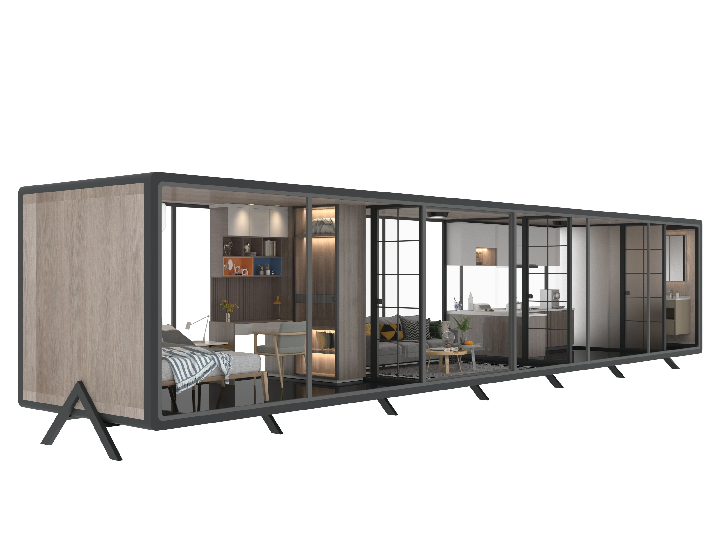 Cheap Prefab House Ready Made Expandable Coffee Shop Luxury Tiny Prefabricated Houses Modular Container Home