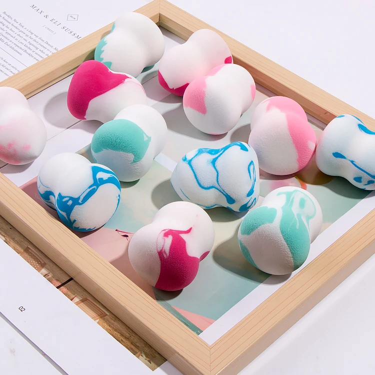 Eco Friendly Customized Packaging Vegan Microfiber Red Makeup Sponge