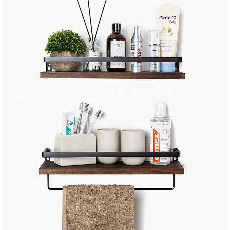 Wholesale Wall Mounted Storage Shelves For Kitchen Bathroom Versatile Wooden Floating Shelves