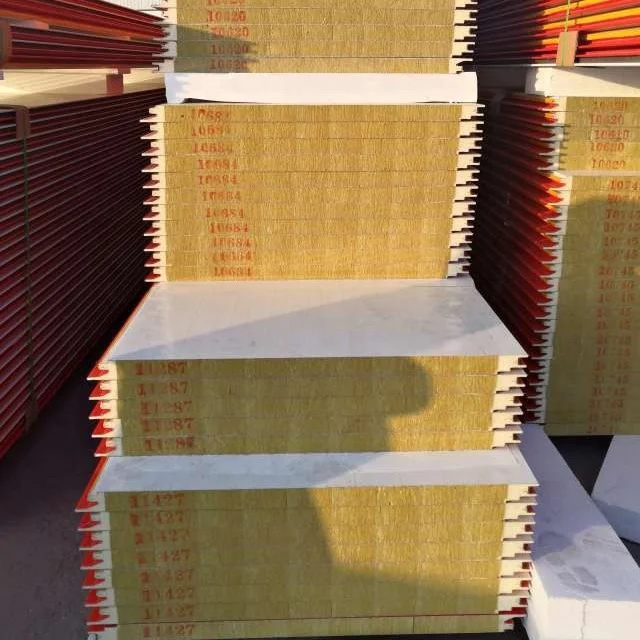 Headstrean 2022 hot sale Rock wool / mineral wool / glasswool  wall and roof sandwich panels price for warehouse
