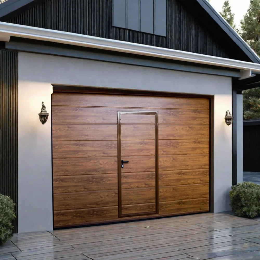 Sectional Double Garage Doors American Steel New Modern Glass Plastic Graphic Design Tempered Glass Glass Car Door Colorful