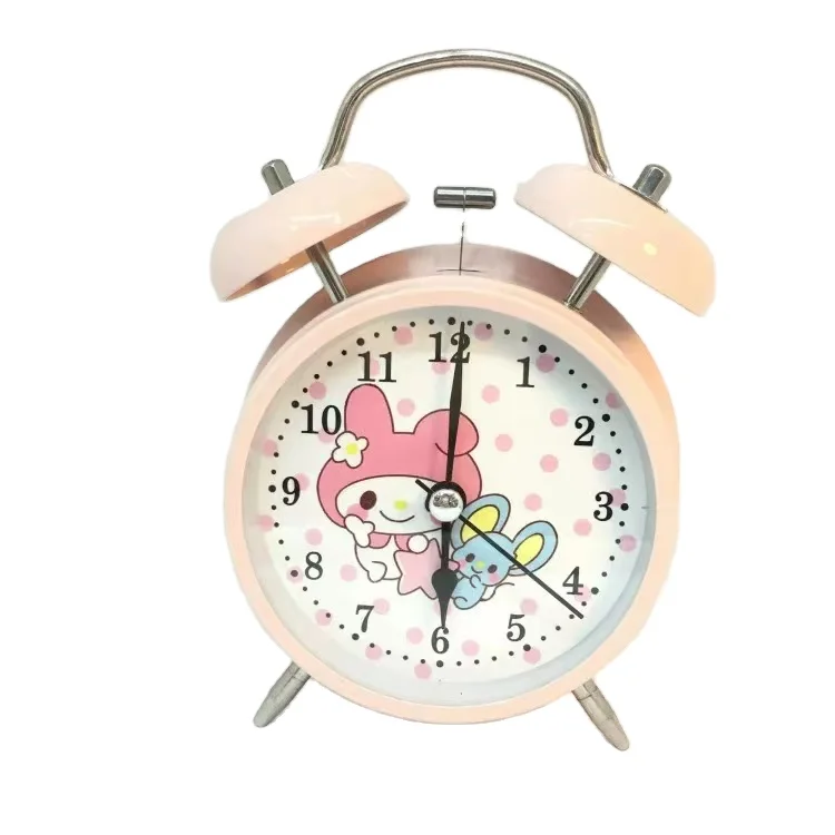 Plastic alarm clock creative students use multifunctional silent bedside luminous lazy cartoon talking children alarm clock